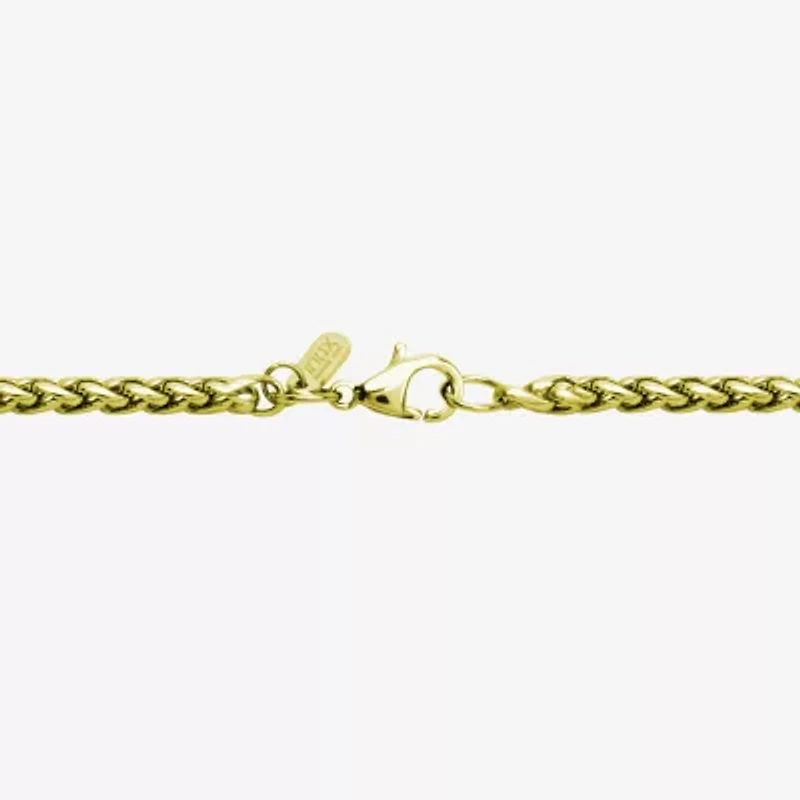 Mens Stainless Steel Hypoallergenic 24 Inch Wheat Chain Necklace