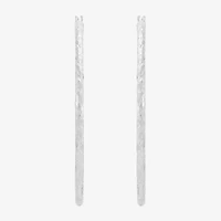 Limited Quantities! Womens 14K White Gold 50mm Hoop Earrings