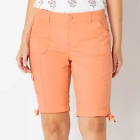 St. John's Bay Womens 11 1/2" Mid Rise Cargo Short
