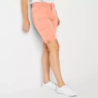 St. John's Bay Womens 11 1/2" Mid Rise Cargo Short