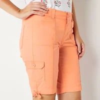 St. John's Bay Womens 11 1/2" Mid Rise Cargo Short