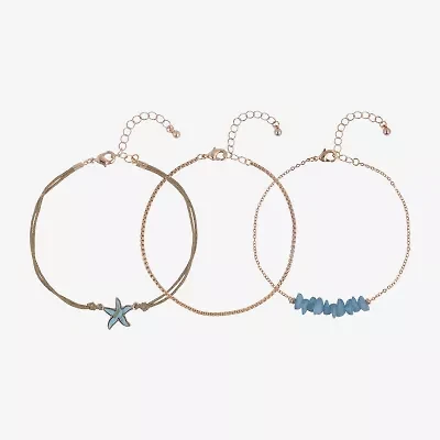 Arizona Womens 9 Inch Box Arrow Ankle Bracelet