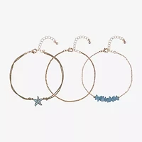 Arizona Womens 9 Inch Box Arrow Ankle Bracelet