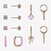 Arizona Womens Bow 6 Pair Earring Set