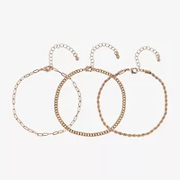 Arizona Womens 9 Inch Curb Ankle Bracelet