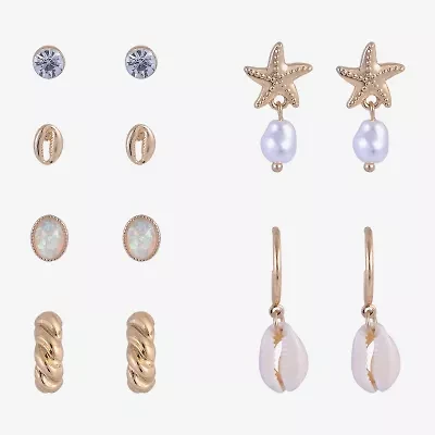 Arizona Womens 6 Pair Earring Set