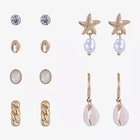 Arizona Womens 6 Pair Earring Set