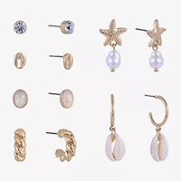 Arizona Womens 6 Pair Earring Set