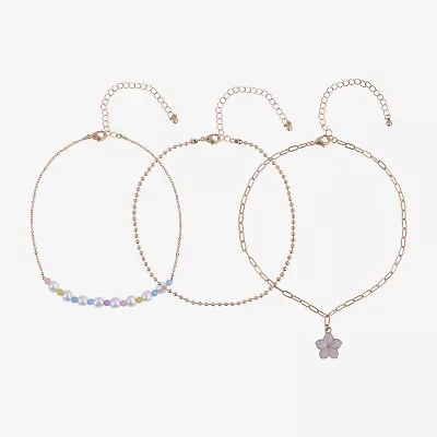 Arizona Womens Flower 3-pc. Necklace Set