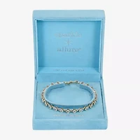 Sparkle Allure Tennis Womens Cubic Zirconia 14K Gold Over Brass Wrap Bracelet