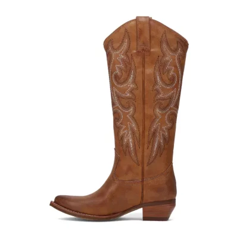 Frye and Co. Womens Irlene Stacked Heel Cowboy Boots