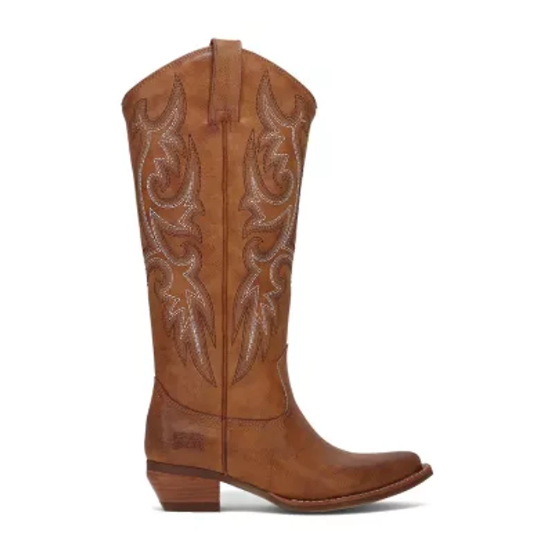 Frye and Co. Womens Irlene Stacked Heel Cowboy Boots