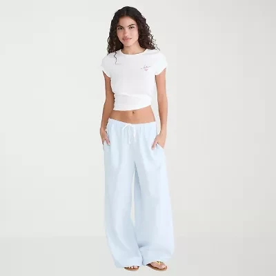 AEROPOSTALE Womens Juniors Wide Leg High Rise Pull-On Pant