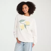 AEROPOSTALE Womens Juniors Crew Neck Long Sleeve Sweatshirt