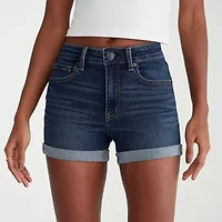 AEROPOSTALE Womens High Rise Juniors Denim Short