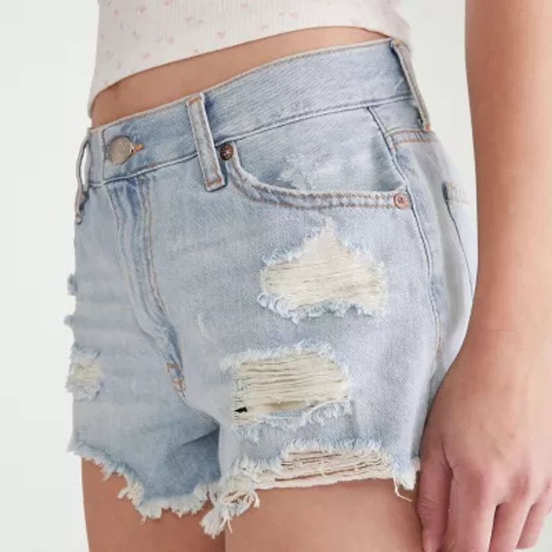 AEROPOSTALE Womens High Rise Juniors Denim Short