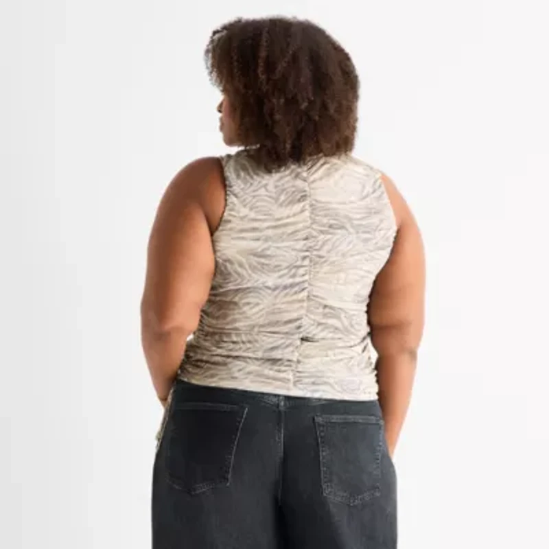 Ashley Graham Womens Sleeveless Tank Top