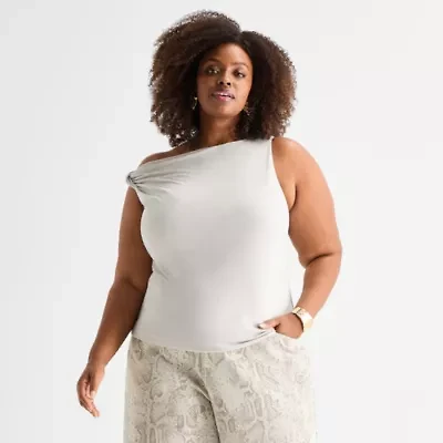 Ashley Graham Womens Sleeveless Tank Top