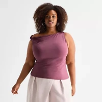 Ashley Graham Womens Sleeveless Tank Top