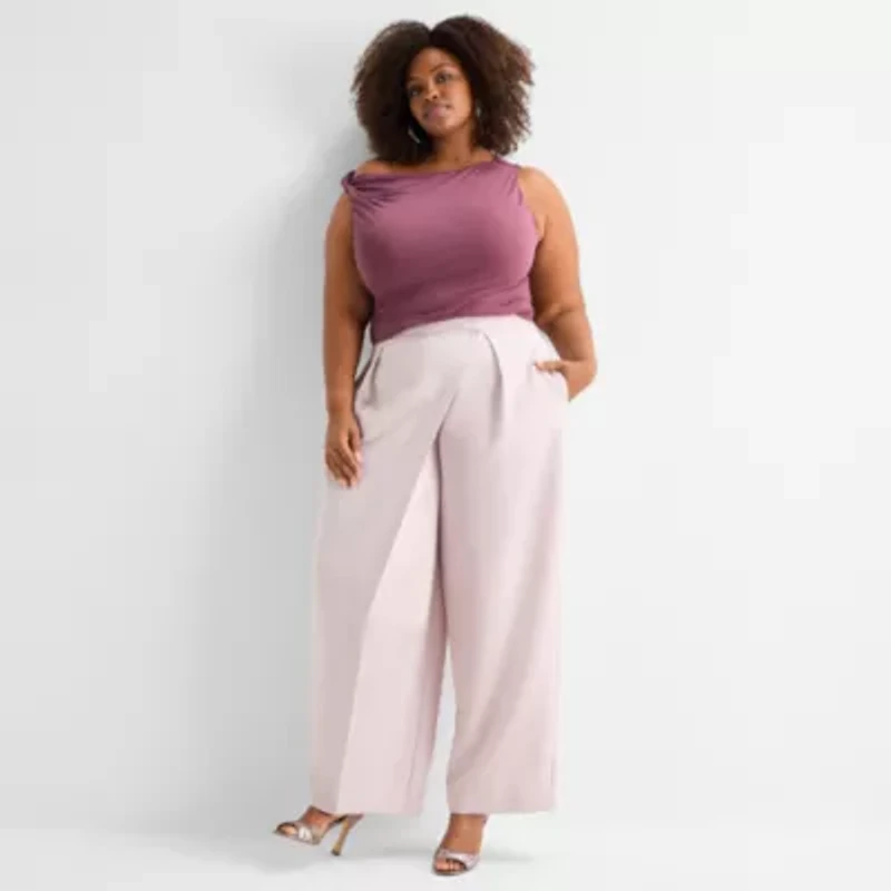 Ashley Graham Womens Sleeveless Tank Top