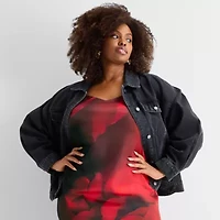 Ashley Graham Womens Satin Slip Dress