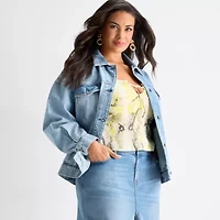 Ashley Graham Womens Plus Lightweight Jacket