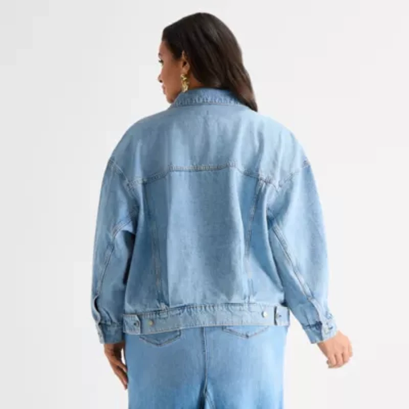 Ashley Graham Womens Plus Lightweight Jacket