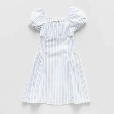 Thereabouts Little & Big Kid Girls Short Sleeve Puffed Empire Waist Dress