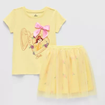 Disney Collection Little & Big Kid Girls 2-pc. Belle Skirt Set
