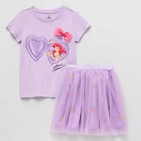 Disney Collection Little & Big Kid Girls 2-pc. Ariel Skirt Set