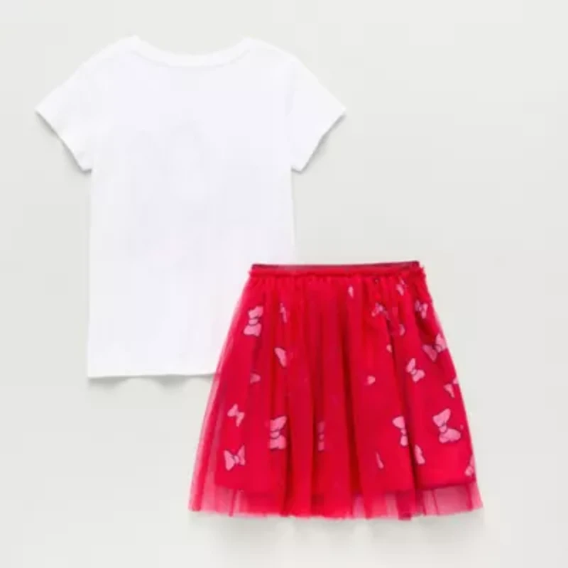 Disney Collection Little & Big Kid Girls 2-pc. Minnie Mouse Skirt Set