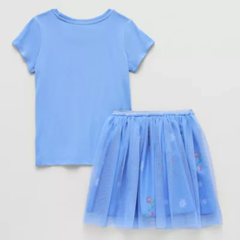 Disney Collection Little & Big Kid Girls 2-pc. Princess Elsa Skirt Set