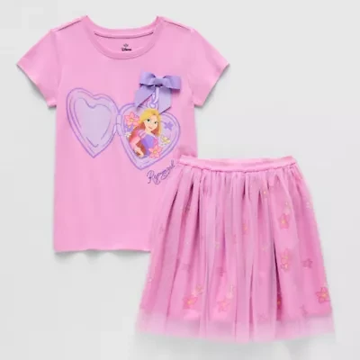 Disney Collection Little & Big Kid Girls 2-pc. Rapunzel Skirt Set