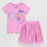 Disney Collection Little & Big Kid Girls 2-pc. Rapunzel Skirt Set