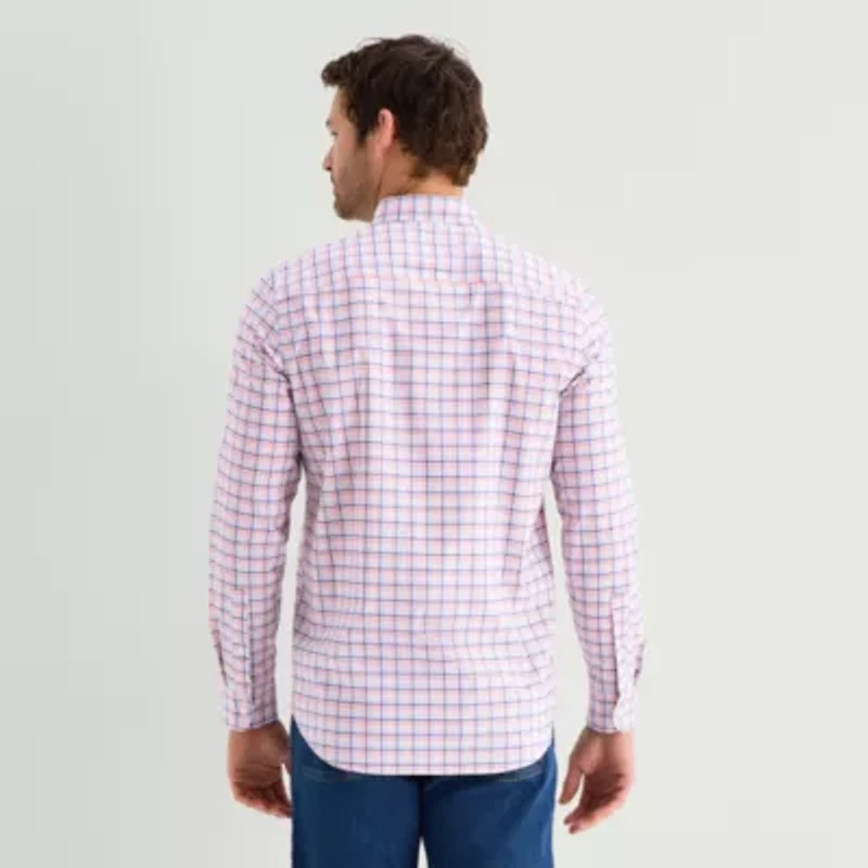 St. John's Bay Performance Mens Long Sleeve Classic Fit Button-Down Shirt