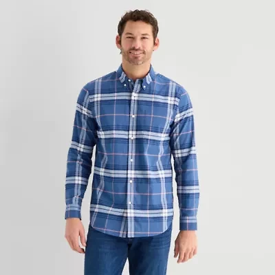 St. John's Bay Performance Mens Long Sleeve Classic Fit Button-Down Shirt