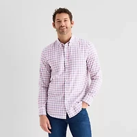 St. John's Bay Performance Mens Long Sleeve Classic Fit Button-Down Shirt