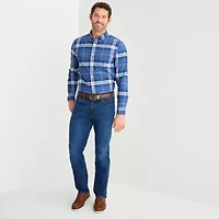 St. John's Bay Performance Mens Long Sleeve Classic Fit Button-Down Shirt