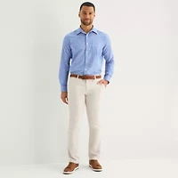 St. John's Bay Slub Mens Long Sleeve Button-Down Shirt