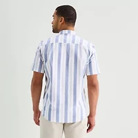 St. John's Bay Oxford Mens Short Sleeve Classic Fit Button-Down Shirt