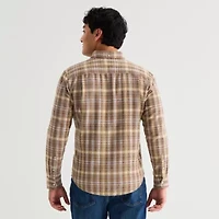 mutual weave Mens Long Sleeve Classic Fit Button-Down Shirt