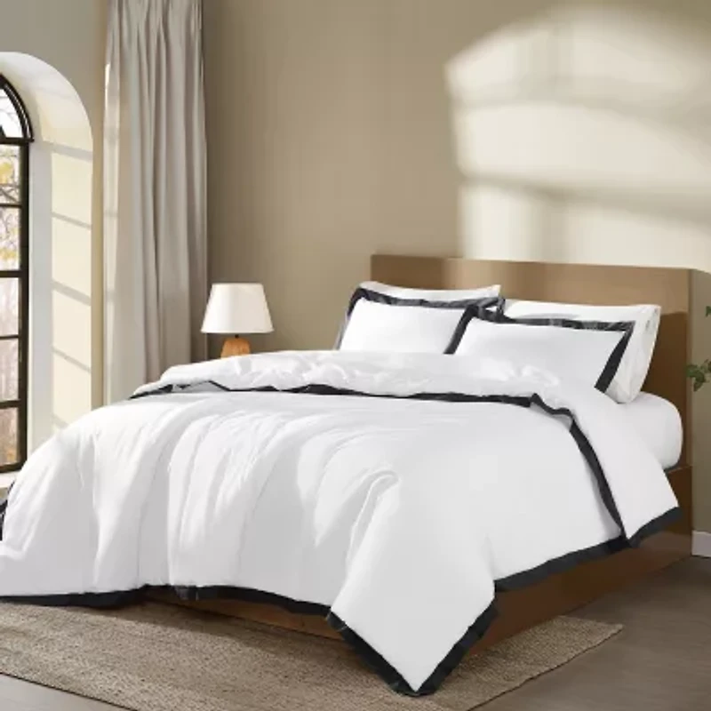 Brooklyn Loom Hotel Border 3-pc. Easy Care Comforter Set
