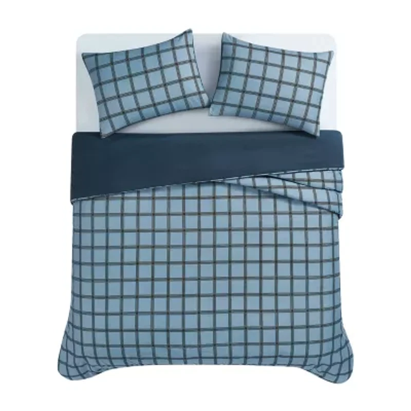 Cannon Luka Grid Easy Care Comforter Set