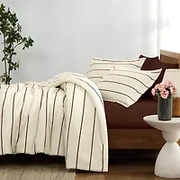 Brooklyn Loom Hayward Stripe Easy Care Comforter Set