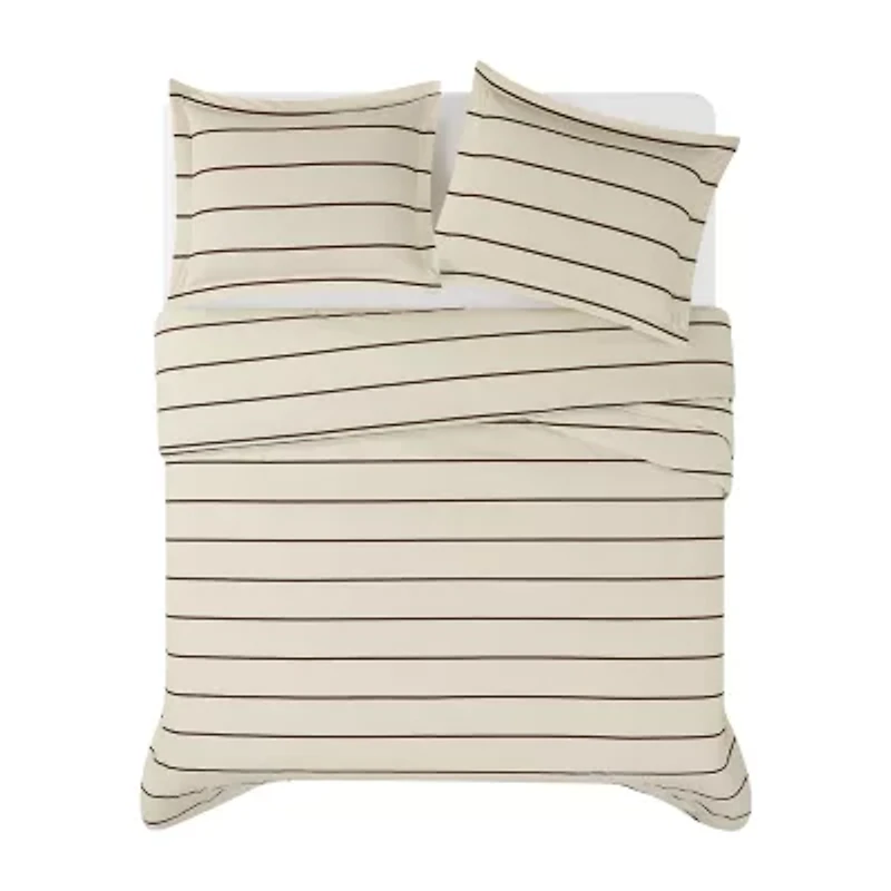 Brooklyn Loom Hayward Stripe Easy Care Comforter Set