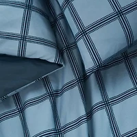 Cannon Luka Grid 3-pc. Easy Care Duvet Cover Set