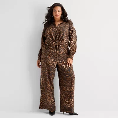 Ashley Graham Womens Straight Trouser