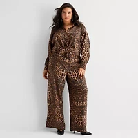 Ashley Graham Womens Straight Trouser