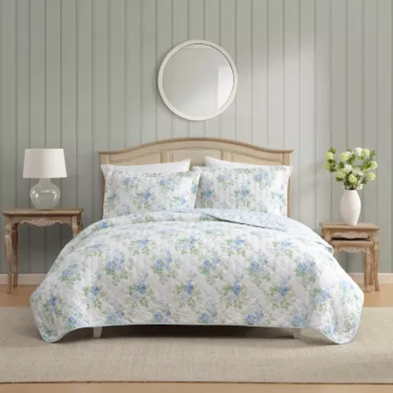Laura Ashley Linley 3-pc. Floral Quilt Set