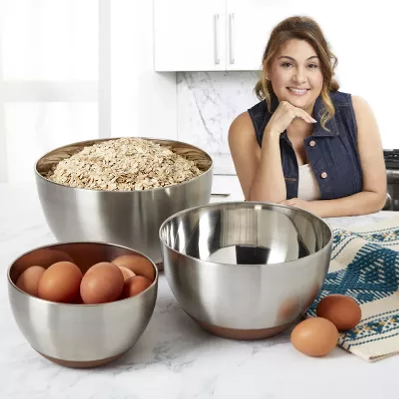 Jenny Martinez Stainless Steel 3-pc. Mixing Bowl Set